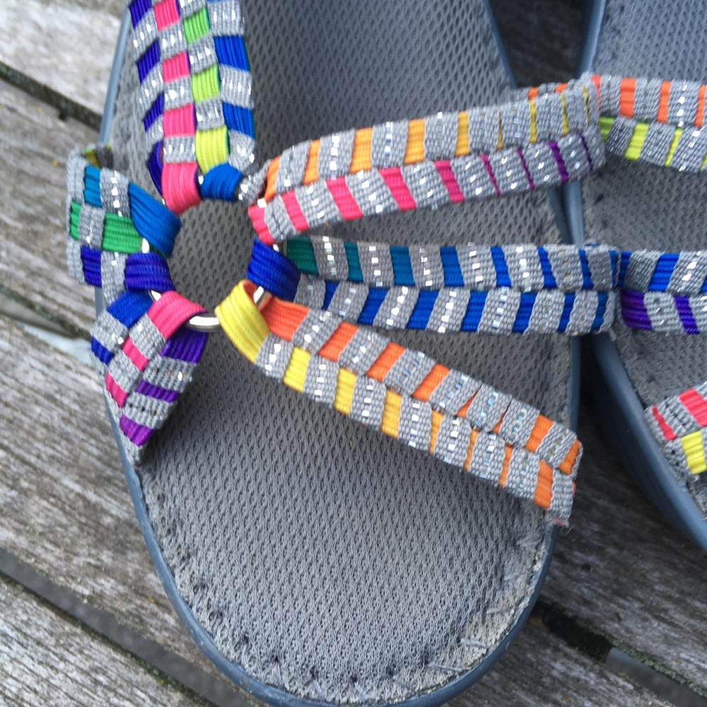 Bernie Mev. Multi Colour Elastic Strap Sandal - Picture 9 of 9